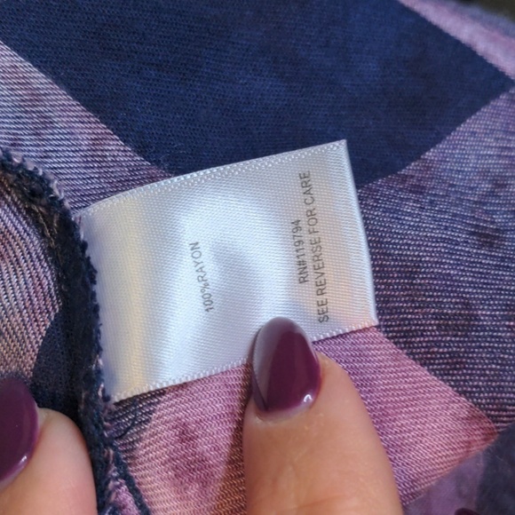 ONE World Live and Let Live FLANNEL Hi-Low swing tunic SZ 1X - Picture 12 of 13